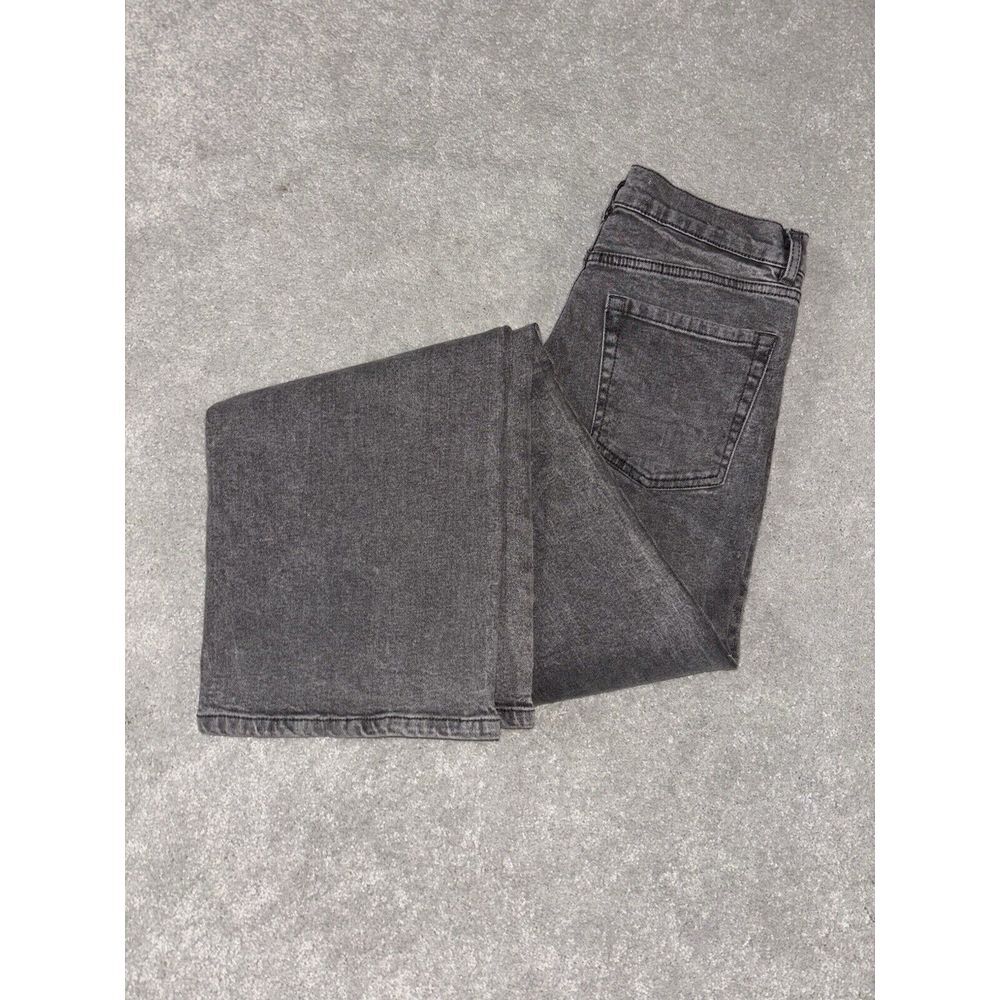 ardene 90s jeans‎ size 09 30x31 high rise gray wash EUC Wide Leg Straight